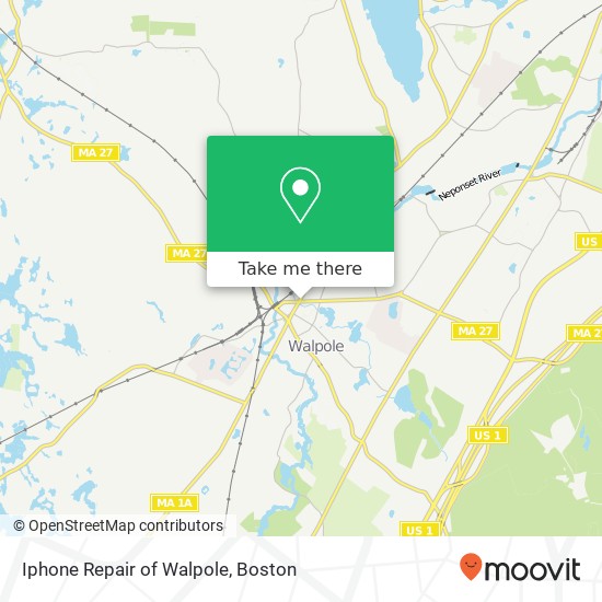 Iphone Repair of Walpole map