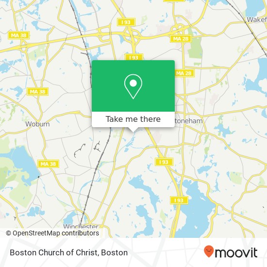 Mapa de Boston Church of Christ