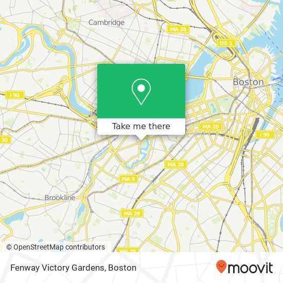 Mapa de Fenway Victory Gardens