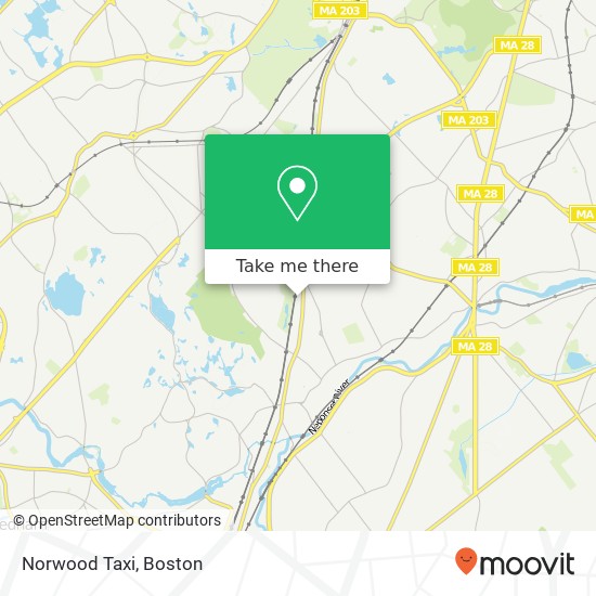 Norwood Taxi map