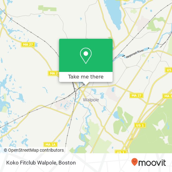 Koko Fitclub Walpole map