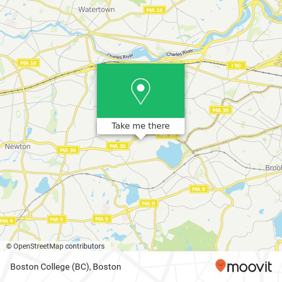 Boston College (BC) map