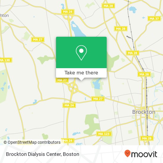Mapa de Brockton Dialysis Center