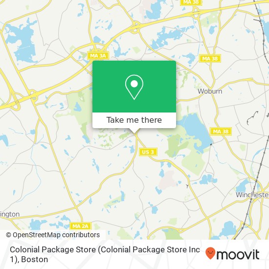 Mapa de Colonial Package Store (Colonial Package Store Inc 1)