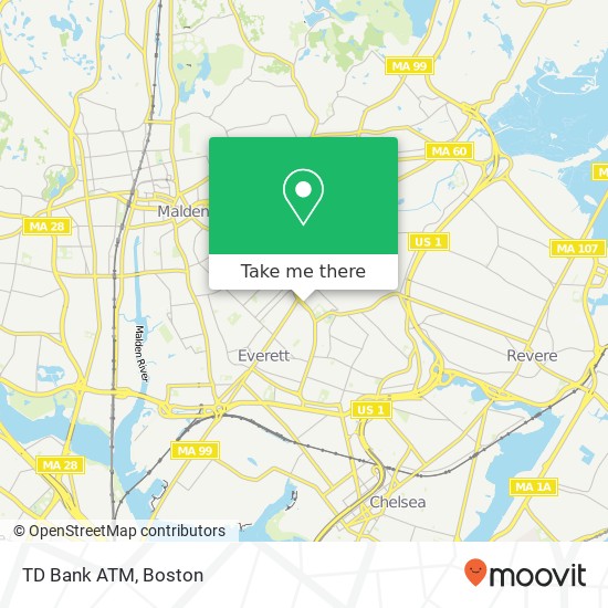 TD Bank ATM map