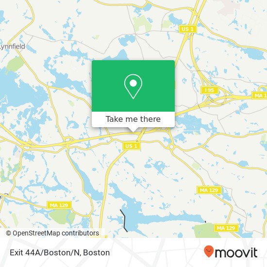 Exit 44A/Boston/N map