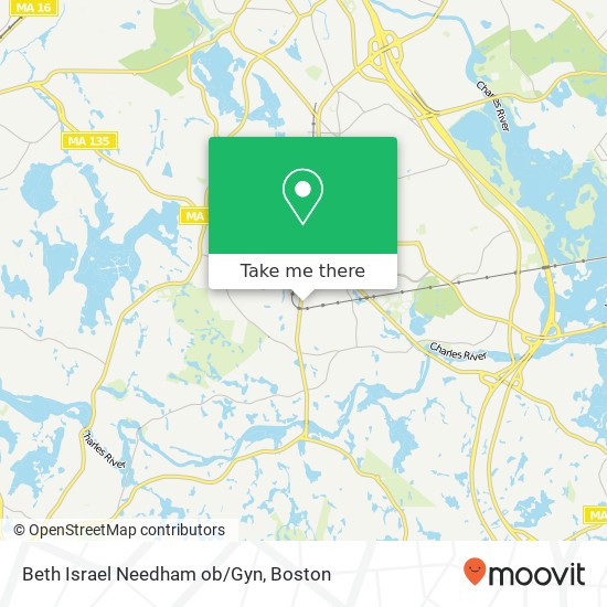 Beth Israel Needham ob/Gyn map
