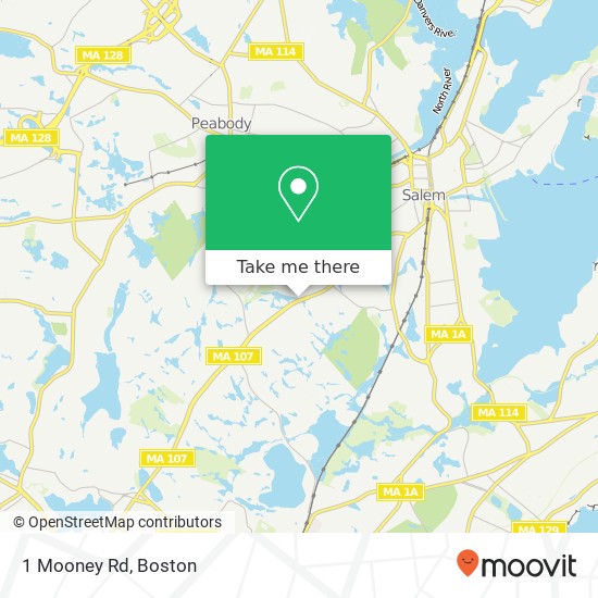 Mapa de 1 Mooney Rd