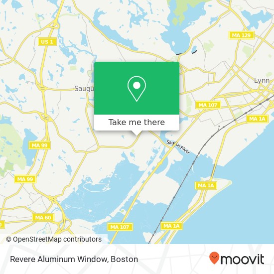 Revere Aluminum Window map