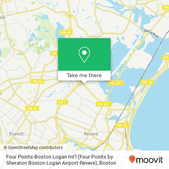 Mapa de Four Points-Boston Logan Int'l (Four Points by Sheraton Boston Logan Airport Revere)