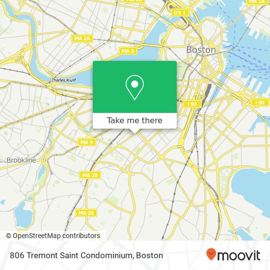 806 Tremont Saint Condominium map