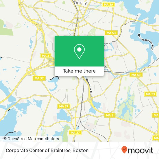 Mapa de Corporate Center of Braintree