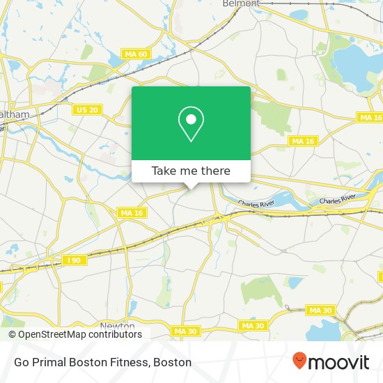 Mapa de Go Primal Boston Fitness