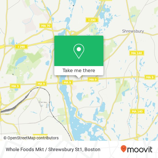 Whole Foods Mkt / Shrewsbury St1 map