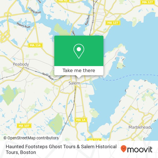 Mapa de Haunted Footsteps Ghost Tours & Salem Historical Tours