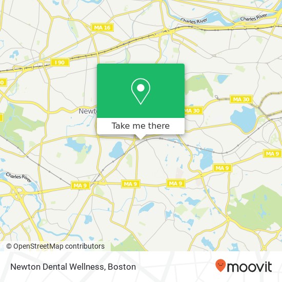 Newton Dental Wellness map