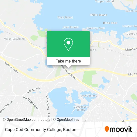 Cape Cod Community College map