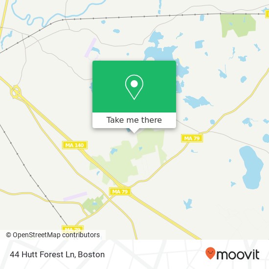 Mapa de 44 Hutt Forest Ln