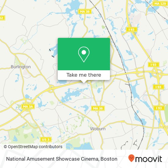 National Amusement Showcase Cinema map