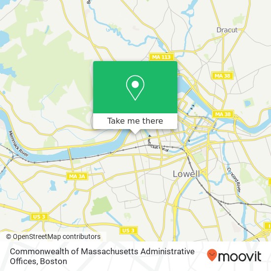 Mapa de Commonwealth of Massachusetts Administrative Offices