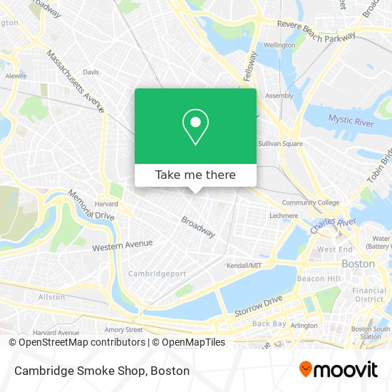 Mapa de Cambridge Smoke Shop
