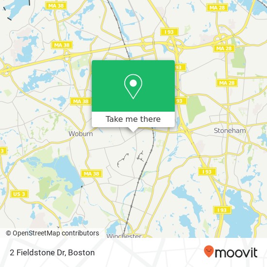 Mapa de 2 Fieldstone Dr