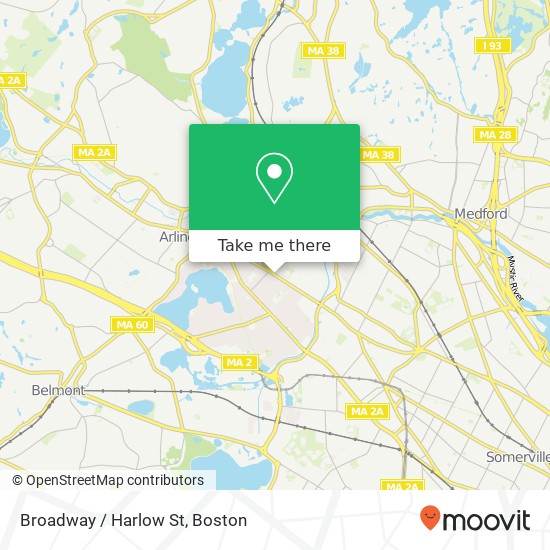 Mapa de Broadway / Harlow St