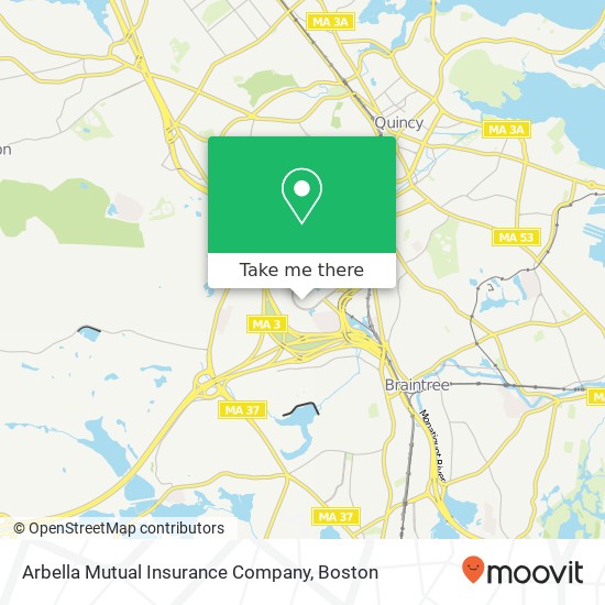 Arbella Mutual Insurance Company map