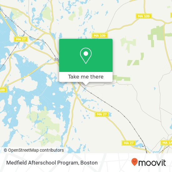 Mapa de Medfield Afterschool Program