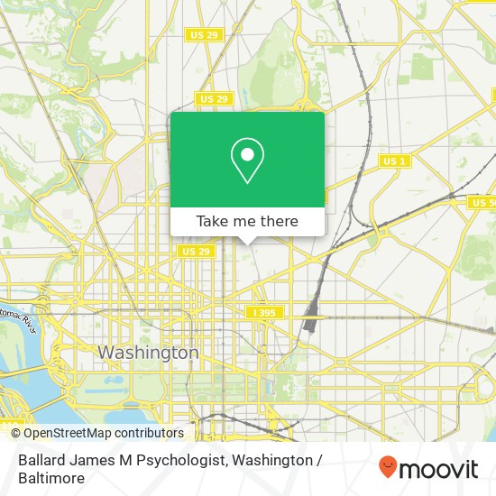 Mapa de Ballard James M Psychologist, Franklin St NW