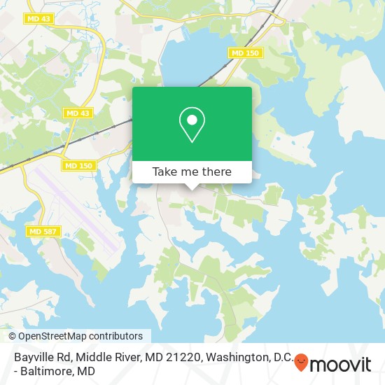 Bayville Rd, Middle River, MD 21220 map