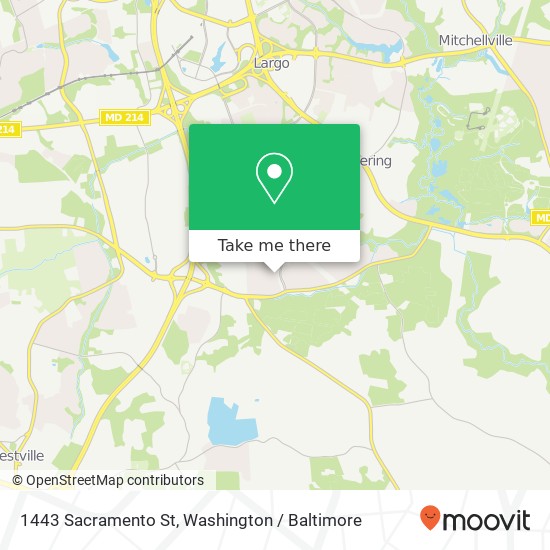 Mapa de 1443 Sacramento St, Upper Marlboro, MD 20774