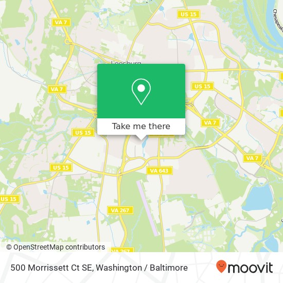 500 Morrissett Ct SE, Leesburg, VA 20175 map