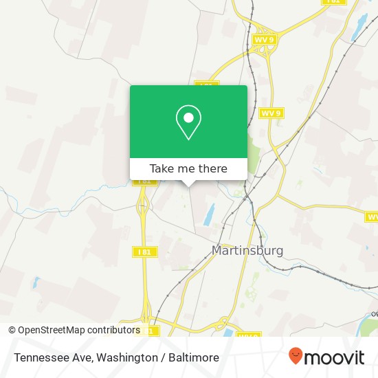 Tennessee Ave, Martinsburg, WV 25401 map