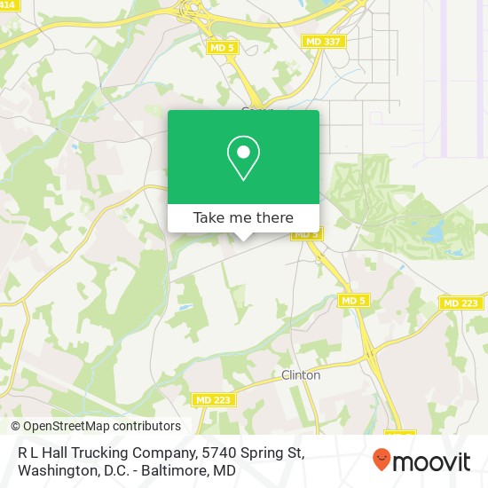 R L Hall Trucking Company, 5740 Spring St map