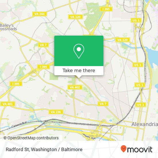 Radford St, Alexandria, VA 22302 map