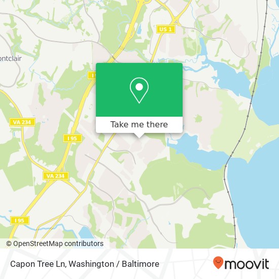 Mapa de Capon Tree Ln, Woodbridge, VA 22191