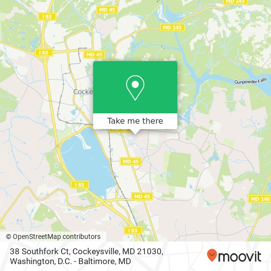 38 Southfork Ct, Cockeysville, MD 21030 map