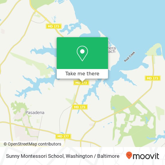 Mapa de Sunny Montessori School, 8615 Fort Smallwood Rd