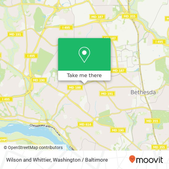 Mapa de Wilson and Whittier, Bethesda, MD 20817