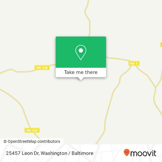 Mapa de 25457 Leon Dr, Mechanicsville, MD 20659