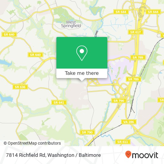 Mapa de 7814 Richfield Rd, Springfield, VA 22153