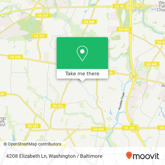 4208 Elizabeth Ln, Annandale, VA 22003 map