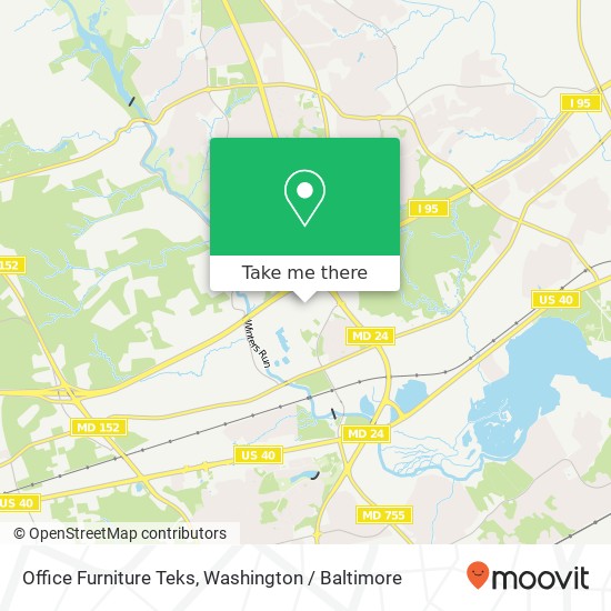 Mapa de Office Furniture Teks, 2107 Emmorton Park Rd