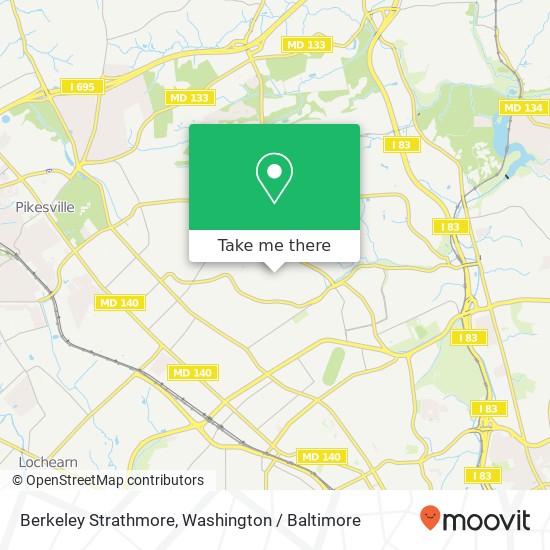 Mapa de Berkeley Strathmore, Baltimore, MD 21209