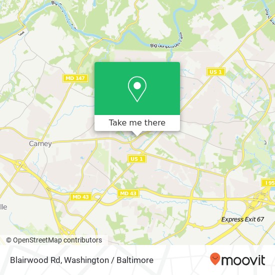 Mapa de Blairwood Rd, Nottingham (BALTIMORE), MD 21236