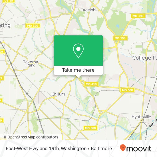 Mapa de East-West Hwy and 19th, Hyattsville, MD 20782