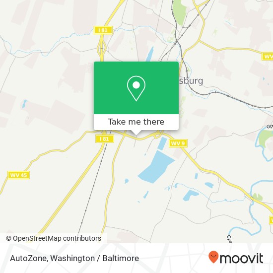 Mapa de AutoZone, 1510 New York Ave Martinsburg, WV 25401