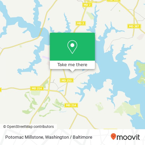 Mapa de Potomac Millstone, Edgewater, MD 21037