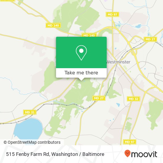 Mapa de 515 Fenby Farm Rd, Westminster, MD 21157